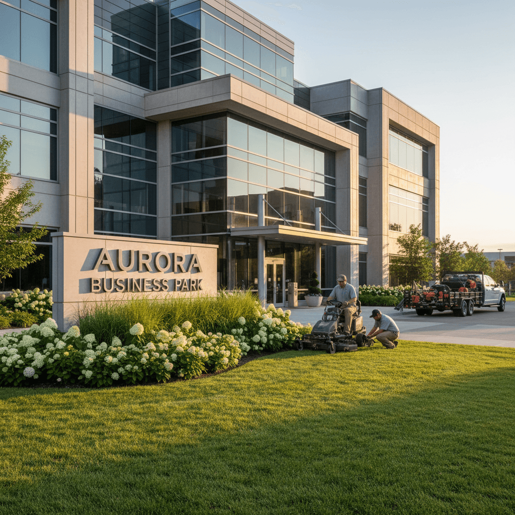 Commercial landscape maintenance service