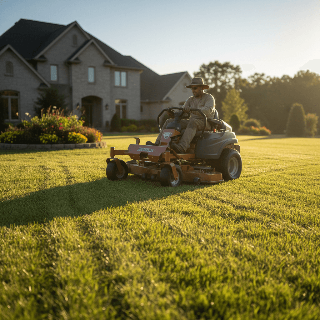 Professional lawn mowing service in North Carolina