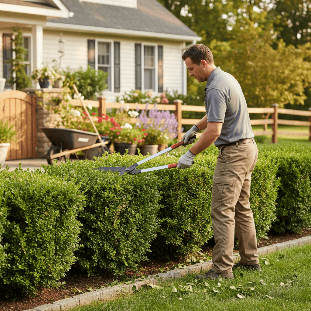 Professional hedge and shrub trimming services